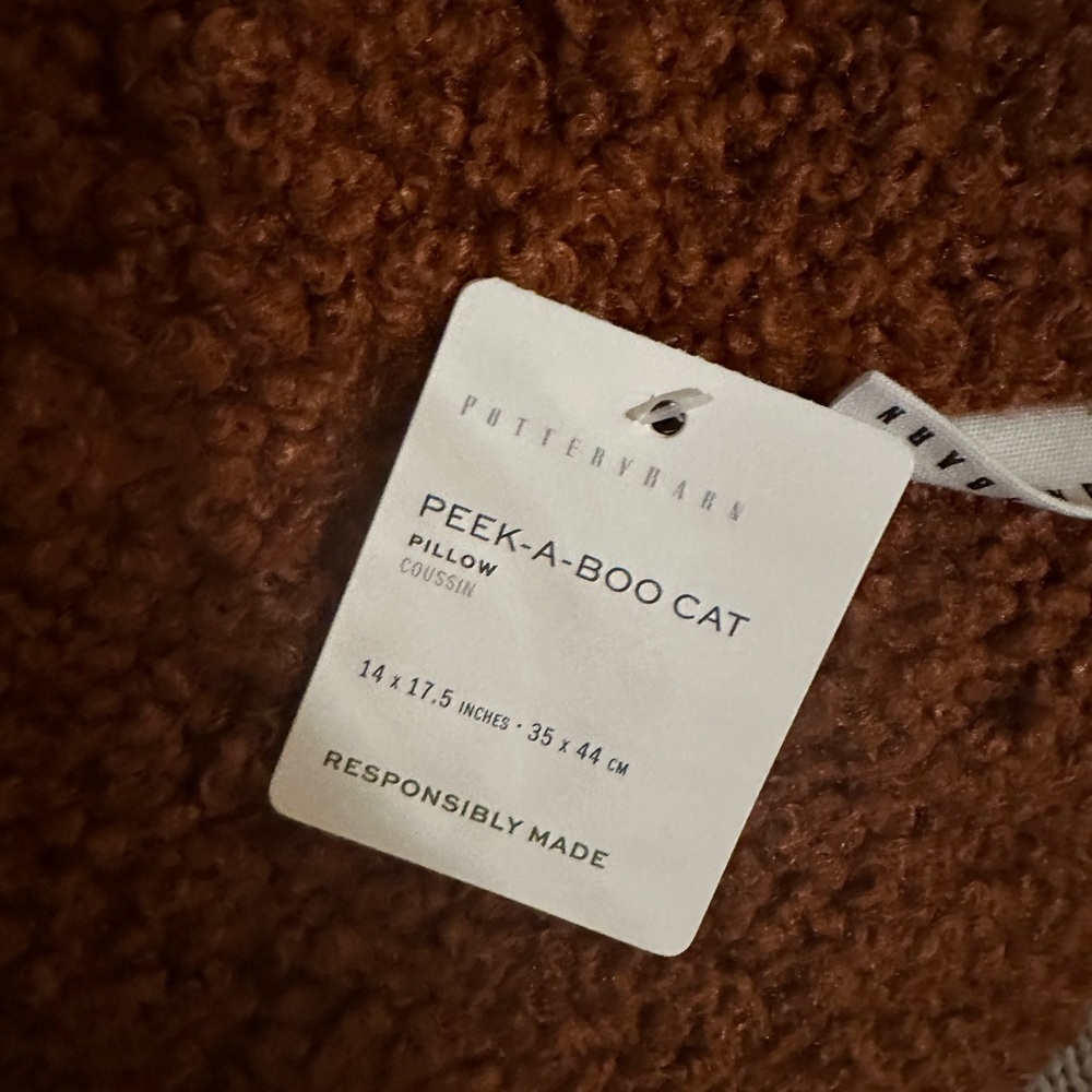 🐈⬛ NWT Peek A Boo Black Cat Pillow by Pottery Barn- Halloween - Picture 7 of 7